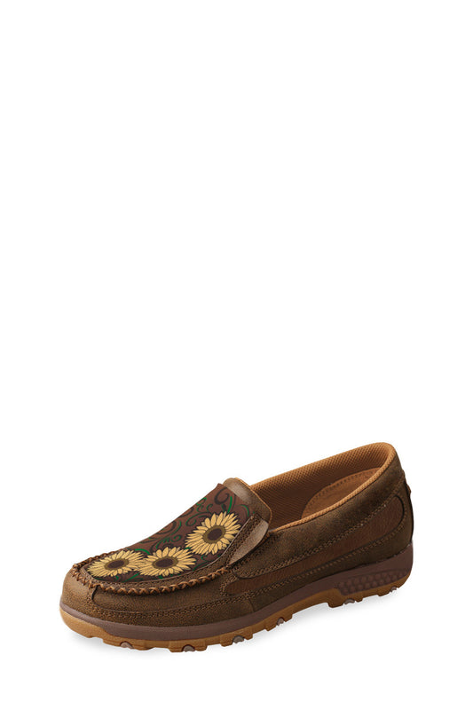 TWISTED X - WOMEN SUNFLOWER - CELLSTRETCH MOCS SLIP ON