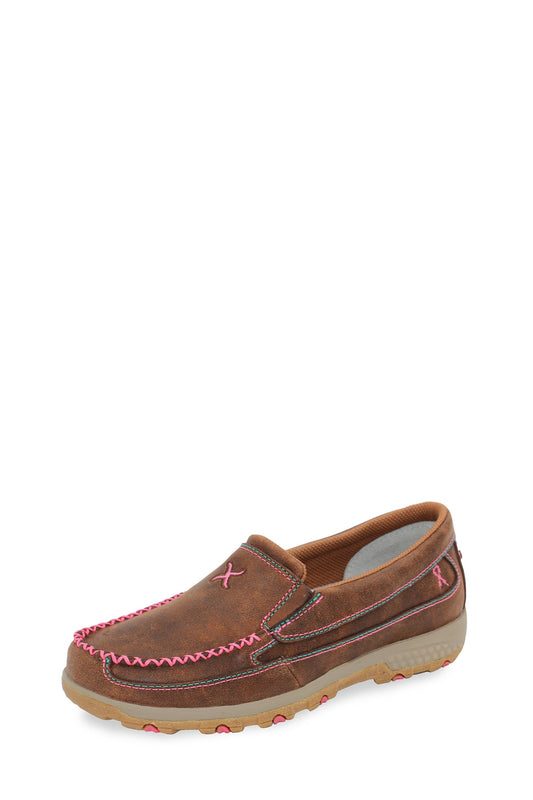 TWISTED X - WOMENS PINK CELLSTRETCH SLIPON (BROWN/PINK)