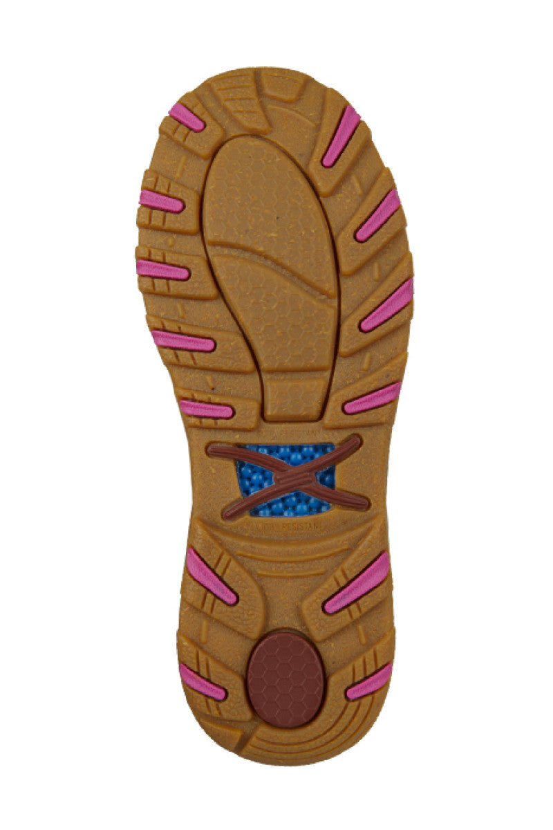 TWISTED X - WOMENS TOOLED CELLSTRETCH SLIPON (BOMBER/PINK)