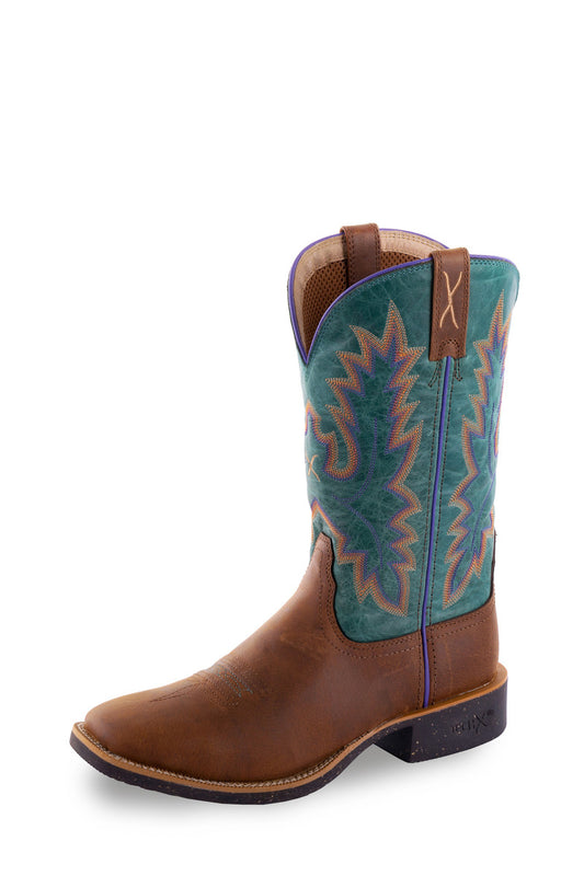 TWISTED X - WOMENS 11 TECH X2 BOOT CINNAMON/TURQUOISE