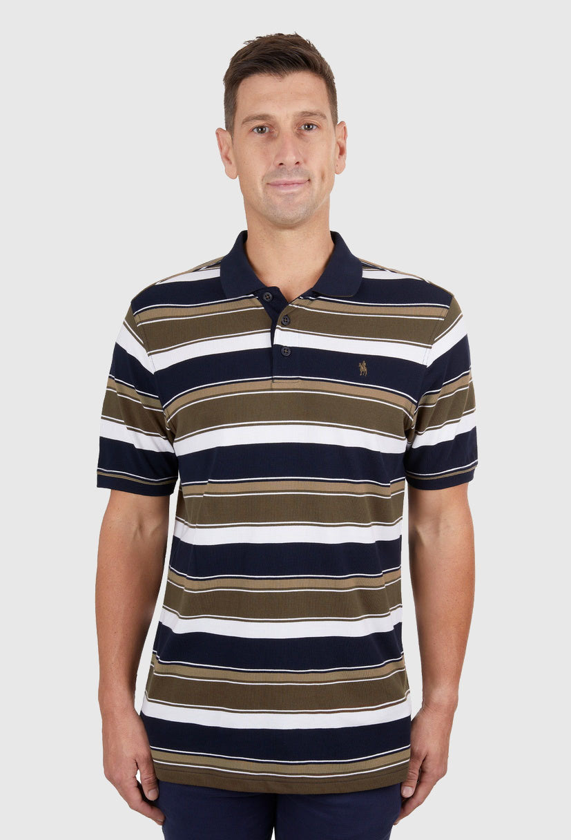 THOMAS COOK MENS MATTEO POLO (NAVY/TAN)