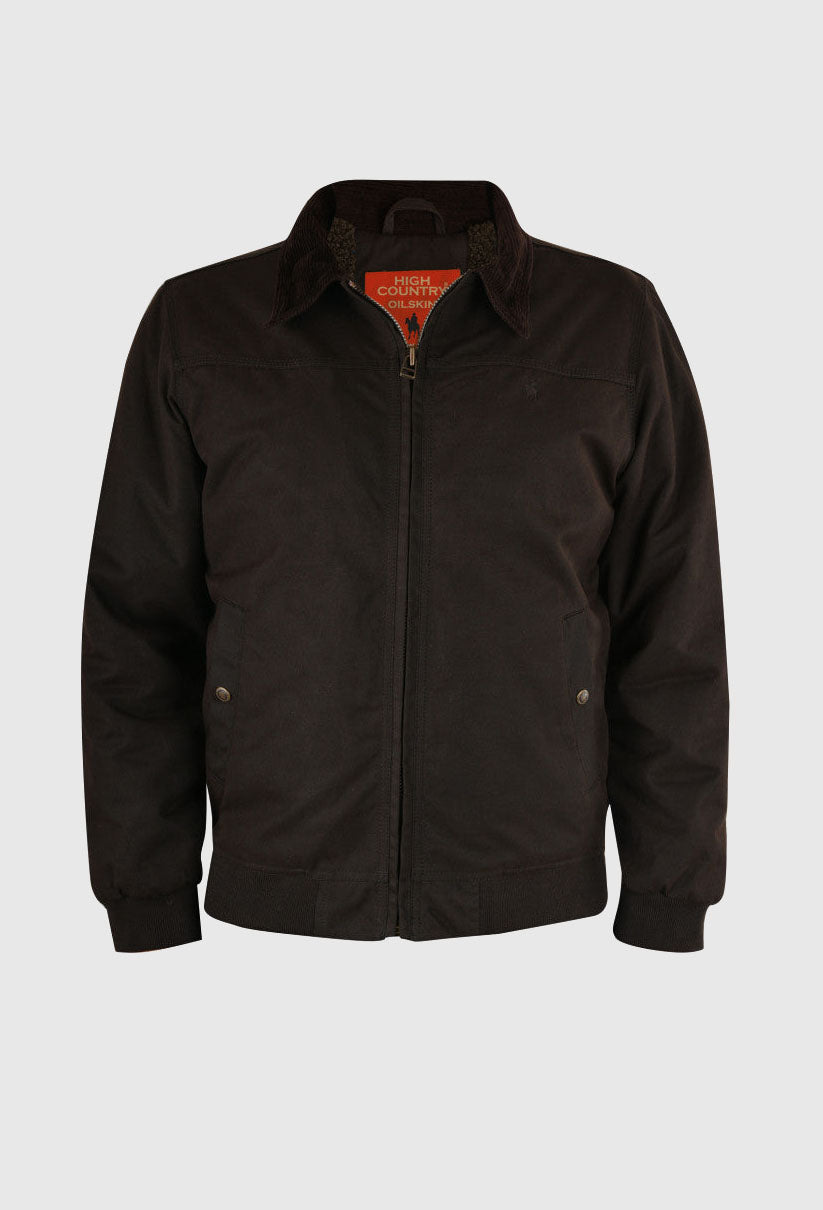 THOMAS COOK MENS OILSKIN BOMBER JACKET