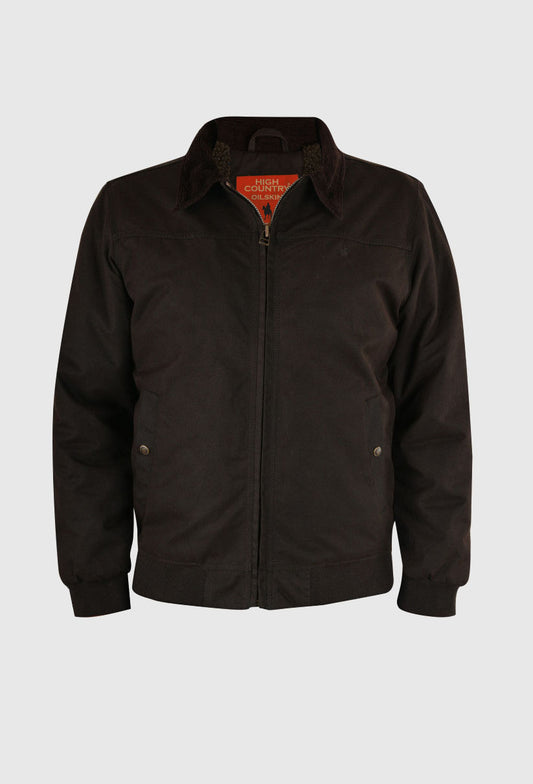 THOMAS COOK MENS OILSKIN BOMBER JACKET