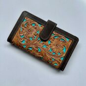 The Design Edge Tooling Leather Carved Clutch Wallet – TLW25