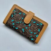 The Design Edge Tooling Leather Carved Clutch Wallet – TLW25