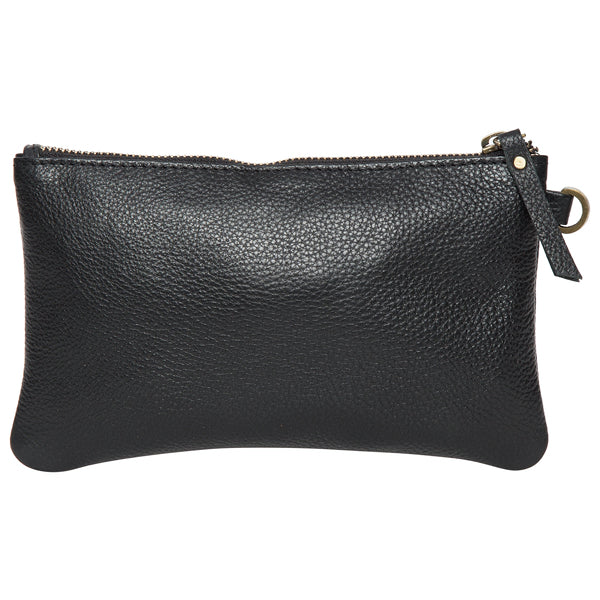 The Design Edge Grain Leather Small Cowhide Clutch – Toronto (69992)