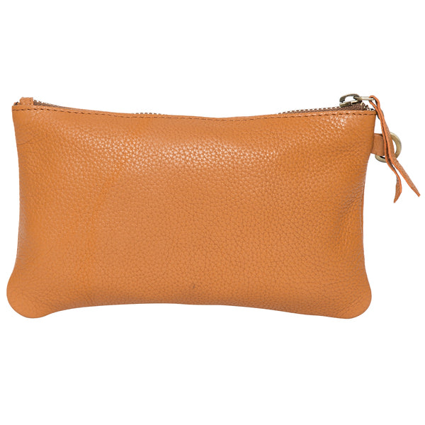 The Design Edge Grain Leather Small Cowhide Clutch – Toronto (69992)