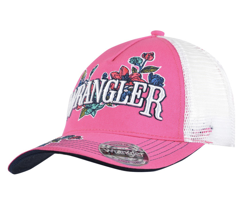 WRANGLER WOMENS LETICIA TRUCKER CAP (PINK)