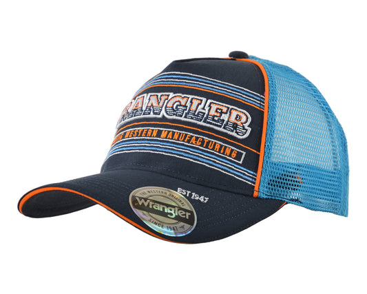 WRANGLER LAWRENCE TRUCKER CAP (NAVY MARLE)