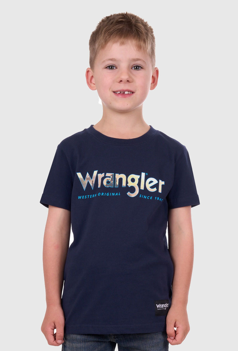 WRANGLER BOYS NICO S/S TEE (NAVY)