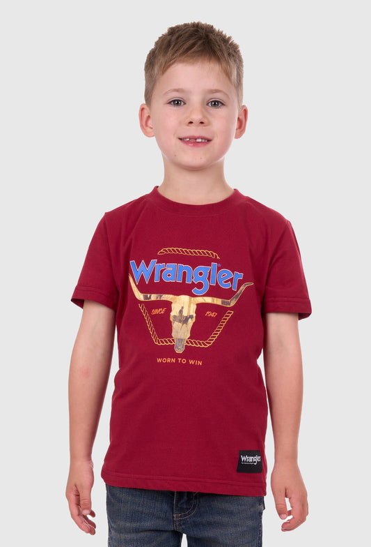 WRANGLER BOYS THEO S/S TEE (RED)