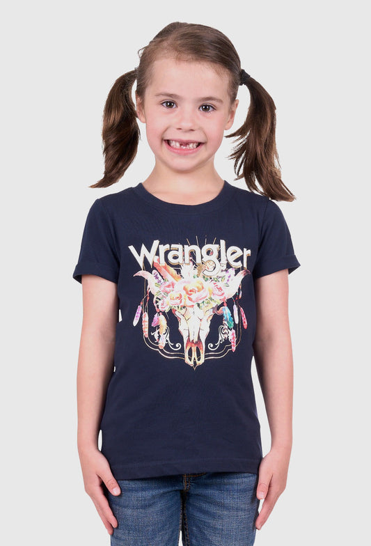 WRANGLER GIRLS EVIE S/S TEE (NAVY)