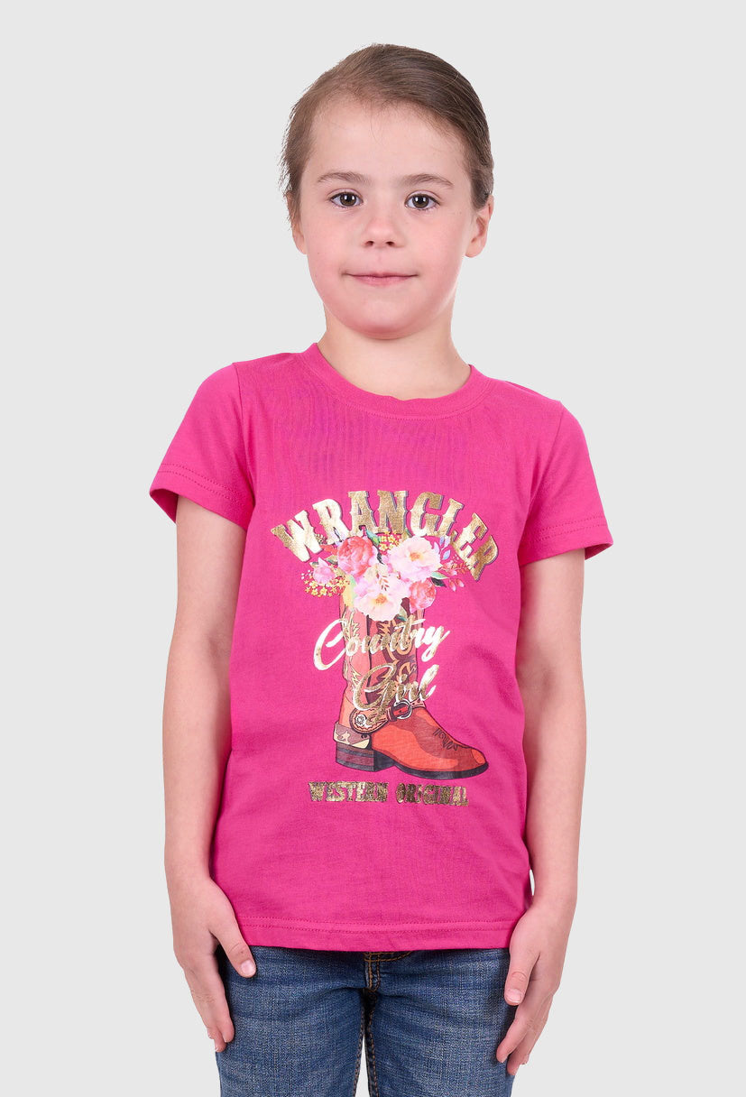 WRANGLER GIRLS PENNY S/S TEE (PINK)