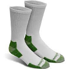 John Deere Everyday Work Crew Socks 4PK - Size 8-12 White