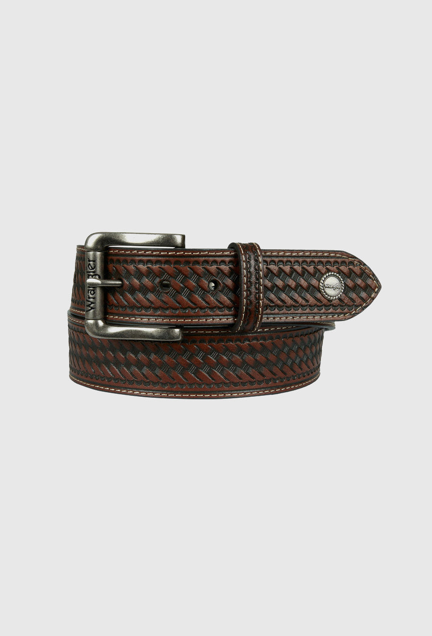 Wrangler Mens Blayne belt Dark Tan