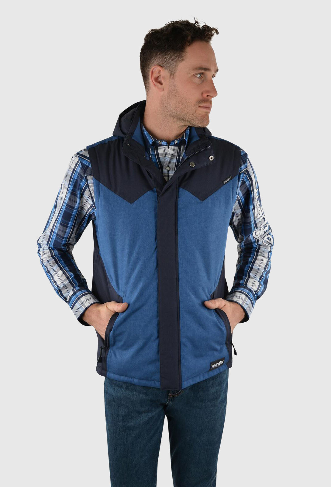 Wrangler Men's Nurrung Vest (Navy/Royal)