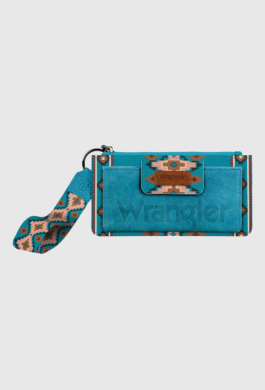 Wrangler Southwestern Logo Wallet S24 25_AQUA