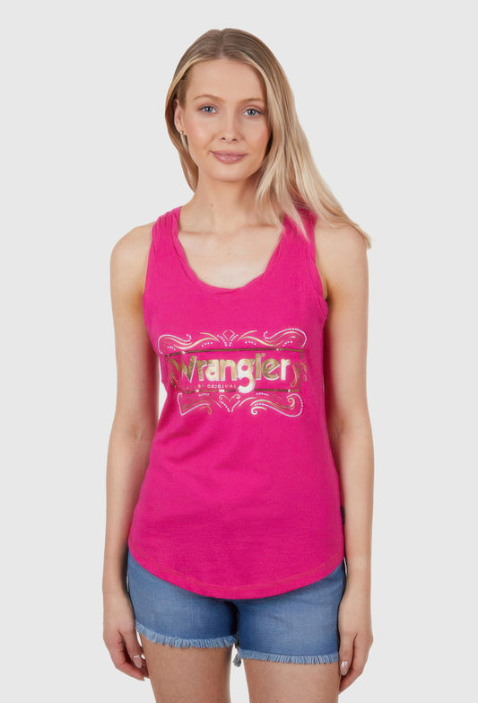 WRANGLER WOMENS SAVANNAH TANK (PINK)