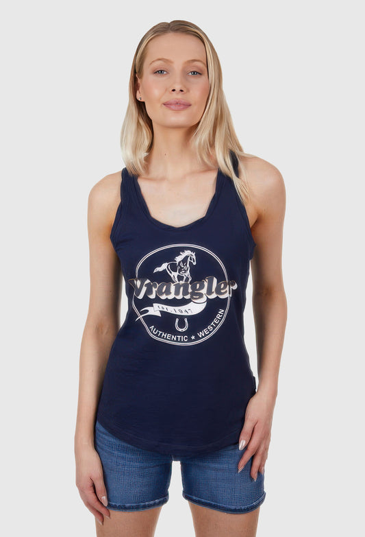 WRANGLER WOMENS GEORGIA TANK (NAVY)