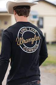 Wrangler Men's Long Live Cowboys Long Sleeve Tee