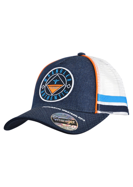 WRANGLER MANNING TRUCKER CAP (DENIM)