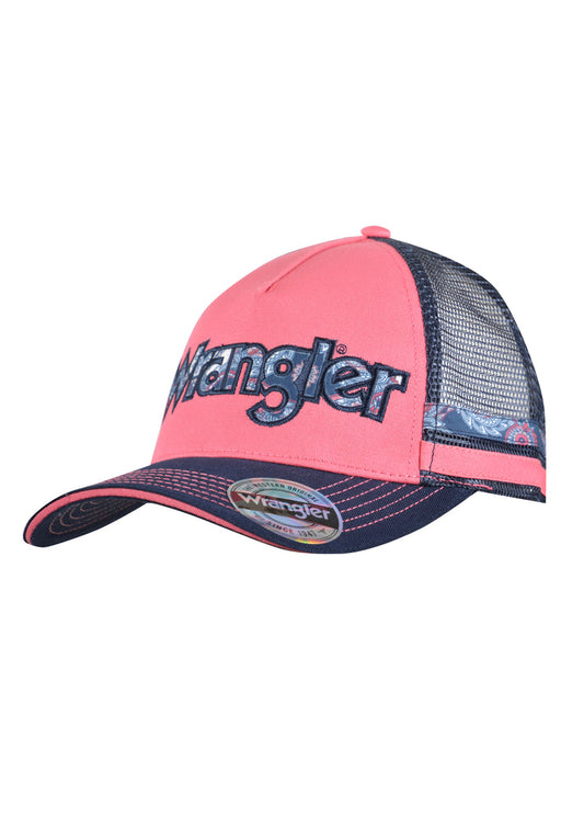 Wrangler Marie Trucker Cap - Coral/Navy