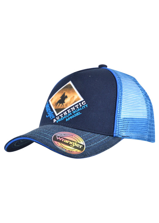 WRANGLER KIDS TAREE TRUCKER CAP (NAVY)