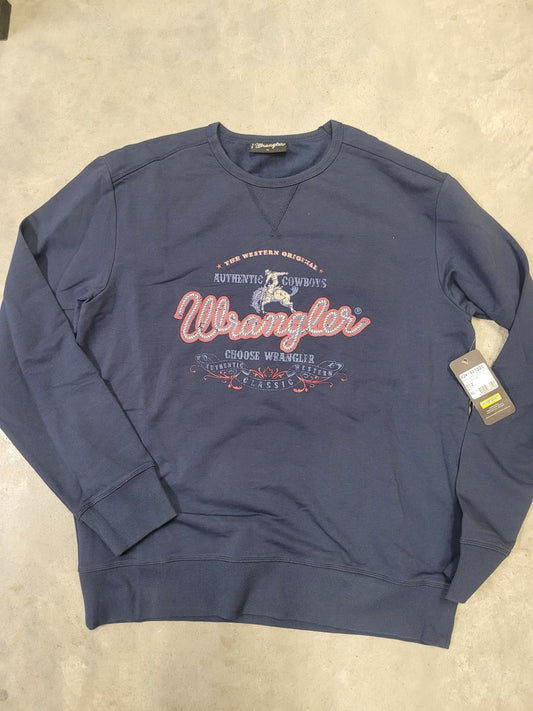 WRANGLER MEN'S CLASSIC PRINTED L/S SWEATER