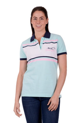 WRANGLER WOMENS SELENA S/S POLO - PINK OR AQUA