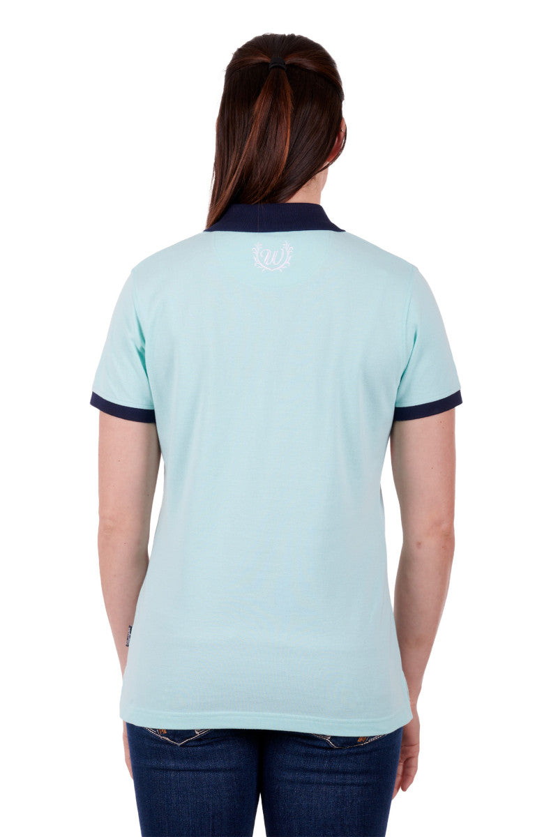 WRANGLER WOMENS SELENA S/S POLO - PINK OR AQUA