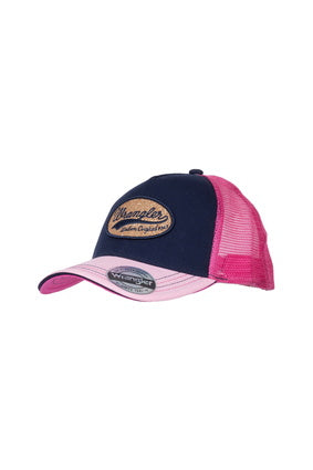 WRANGLER KIDS CANDY TRUCKER CAP (NAVY/PINK)