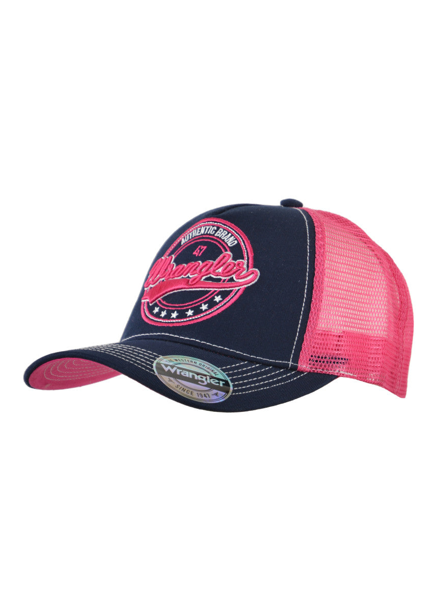 Wrangler Sierra Trucker Cap - Navy/Pink