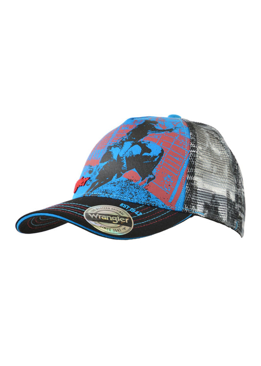 WRANGLER KIDS GALLANT TRUCKER CAP (BLUE/BLACK)