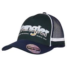 WRANGLER BRAD TRUCKER CAP (DARK GREEN/NAVY)