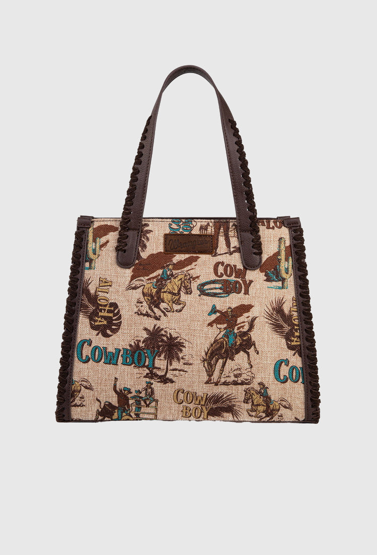 Wrangler Printed Canvas Tote (Natural)