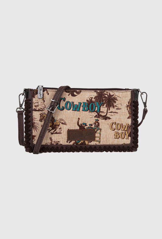 Wrangler Printed Crossbody Clutch Bag (Natural)