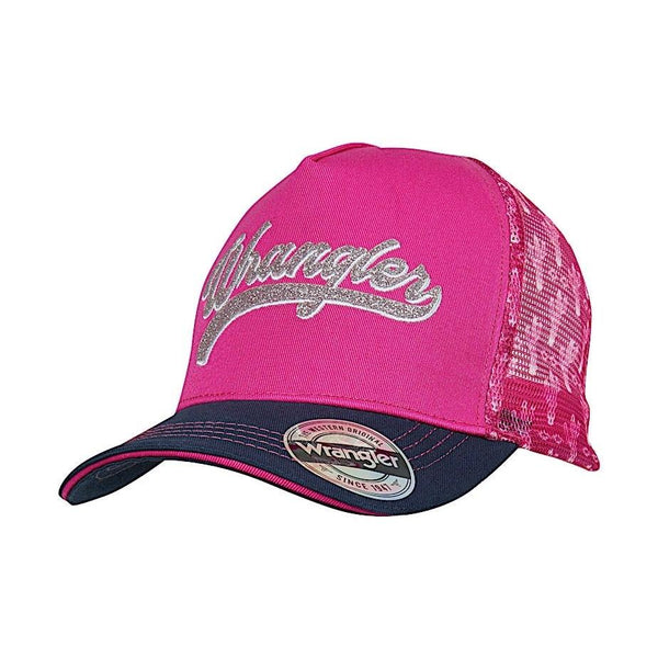 WRANGLER KIDS LUNA HP PONYTAIL CAP (PINK/NAVY)