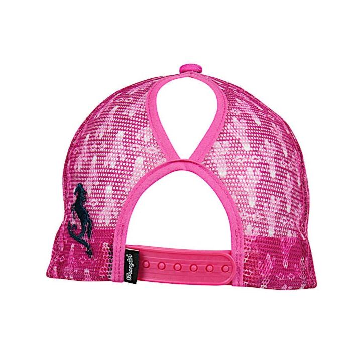 WRANGLER KIDS LUNA HP PONYTAIL CAP (PINK/NAVY)