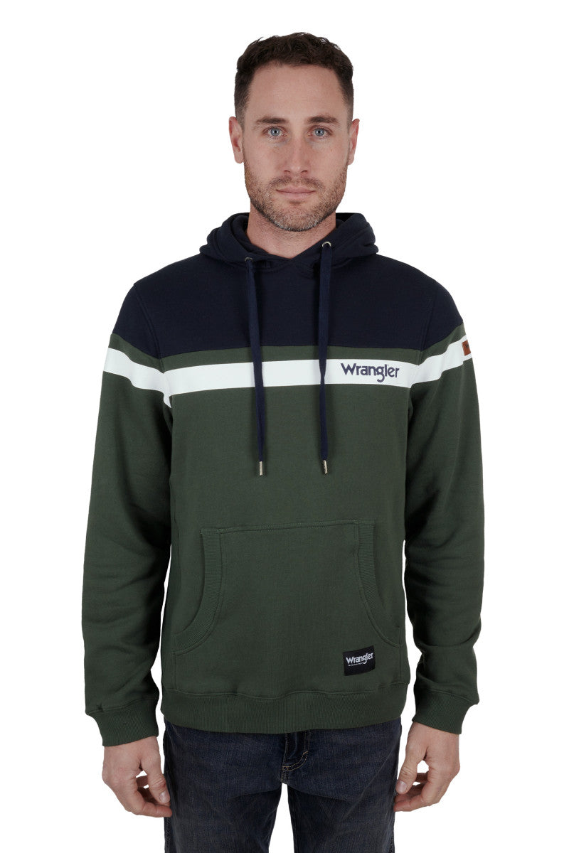 WRANGLER MENS JONATHON HOODIE (NAVY/CYPRESS)