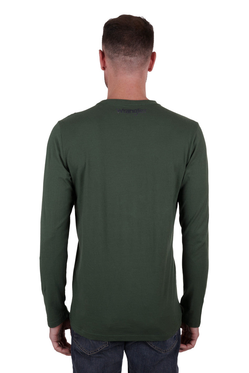 WRANGLER MENS FARRELL LONG SLEEVE TEE (CYPRRESS)