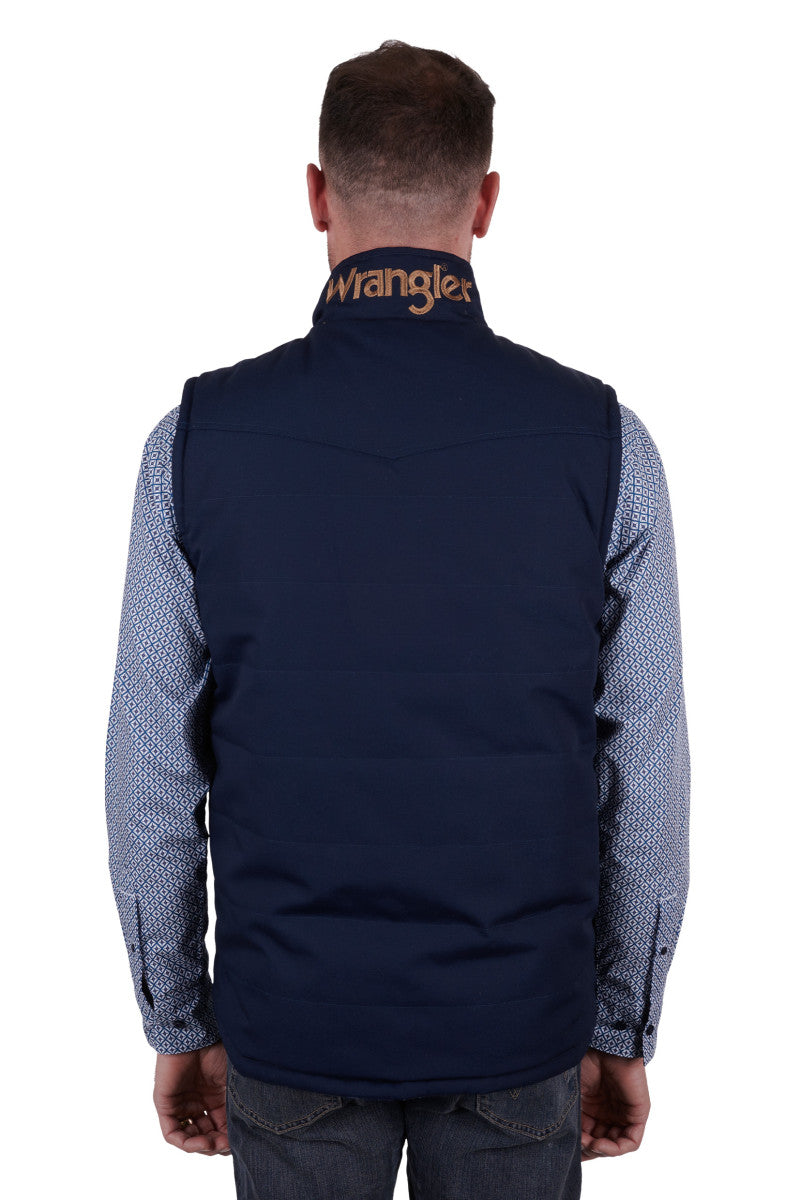 WRANGLER MENS HUGHES REVERSIBLE VEST (NAVY)