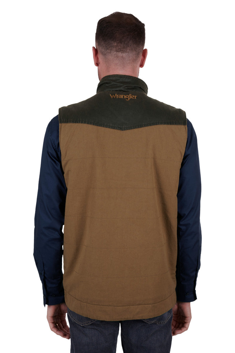 WRANGLER MENS DOUGLAS VEST (TAN)