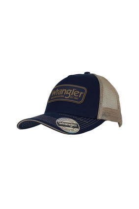 WRANGLER ADRIAN TRUCKER CAP (NAVY/TAN)