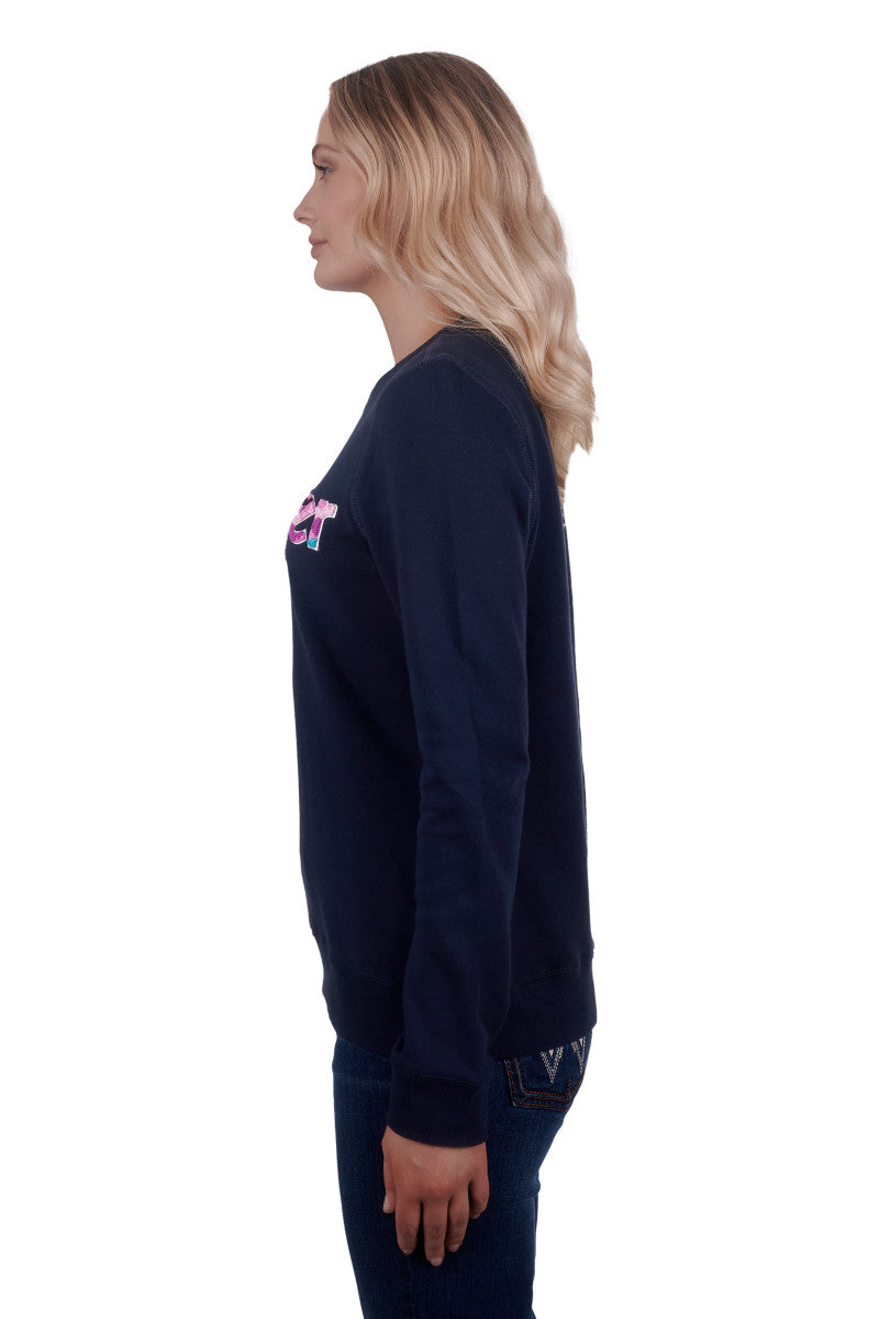 WRANGLER WOMENS DOLORIS CREW (NAVY)