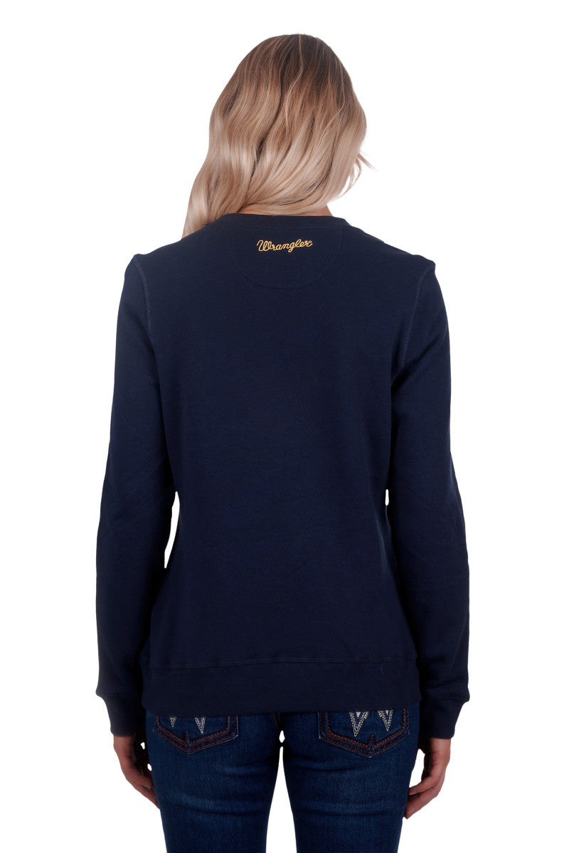 WRANGLER WOMENS DOLORIS CREW (NAVY)