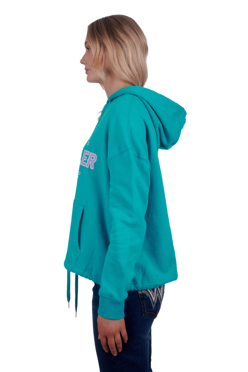 WRANGLER WOMENS SHANNA PULLOVER HOODIE (GREEN)