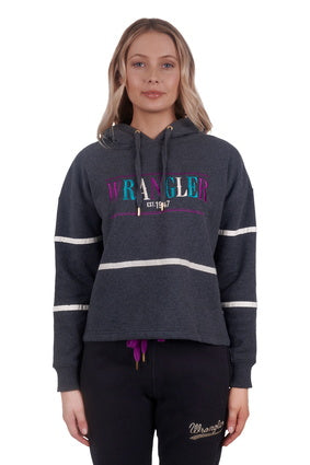 WRANGLER WOMENS CATHIE PULLOVER HOODIE (CHARCOAL)