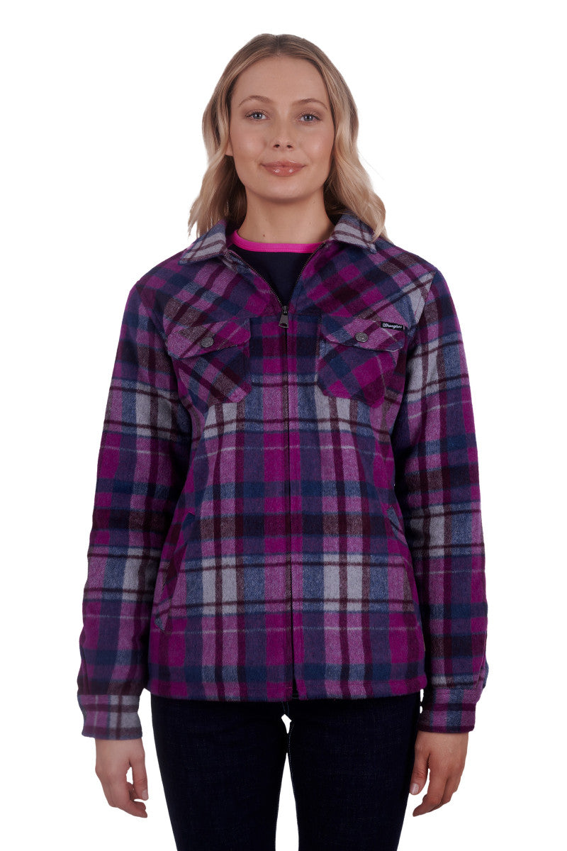 WRANGLER WOMENS NEVADA SHIRT JACKET (PINK)