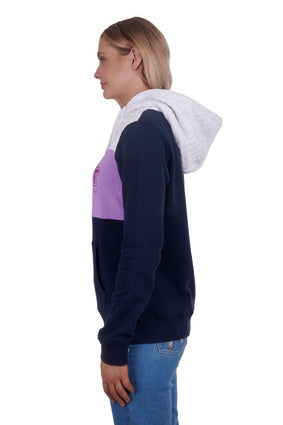 WRANGLER WOMENS SALLEY PULLOVER HOODIE (NAVY/WHITE)