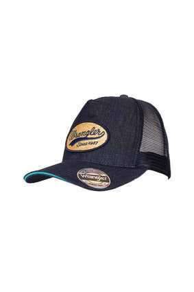 WRANGLER WOMENS NAT HIGH PROFILE PONYTAIL TRUCKER CAP (NAVY)